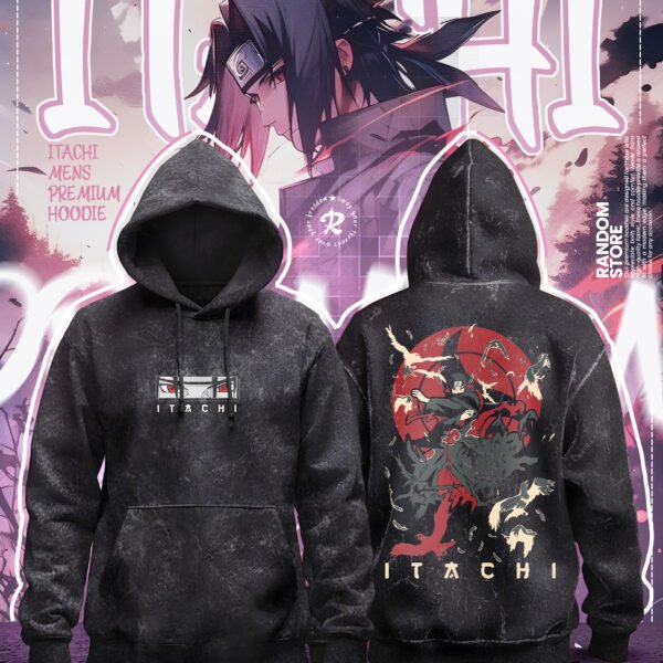 ITACHI UCHIHA PREMIUM ACIDWASH HOODIE