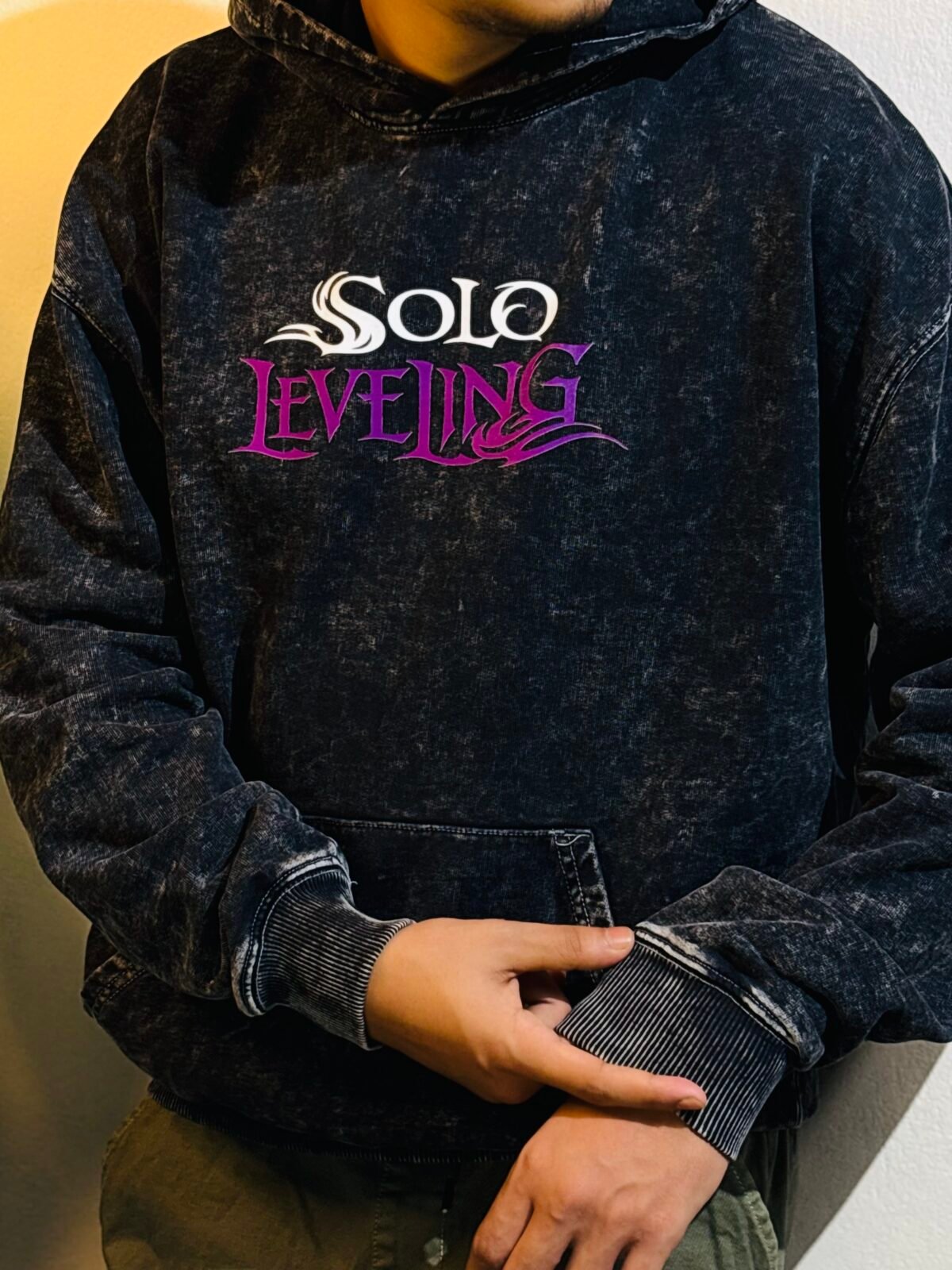 SOLO LEVELING-JINHO PREMIUM ACIDWASH HOODIE - Image 3
