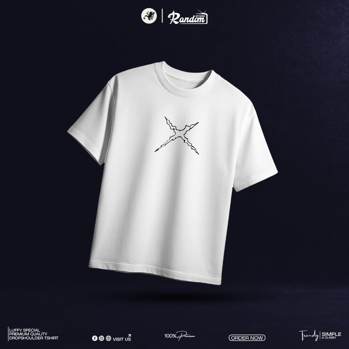Luffy Gear 5 SPECIAL EDITION WHITE DROPSHOULDER - Image 2