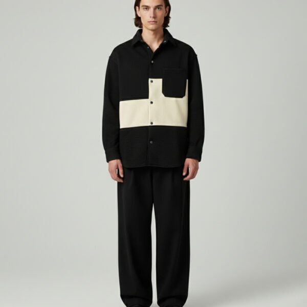 Premium Shirt - Black and Cream